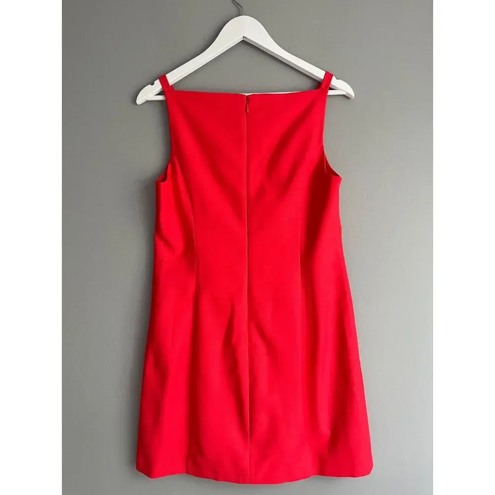 J.Crew NWT Mini Sheath Dress Gramercy Linen Blend California Poppy 10 CS954 Lux